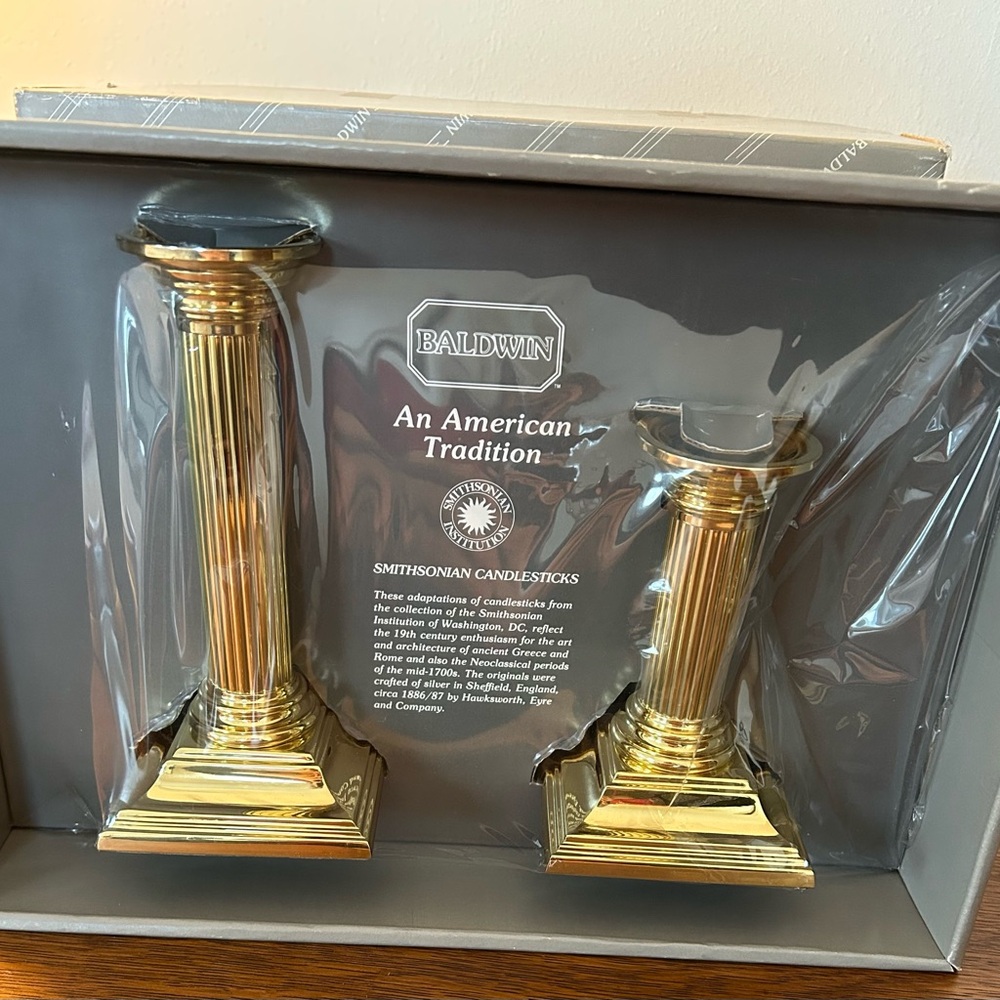 Baldwin Brass Smithsonian Candlestick Set
